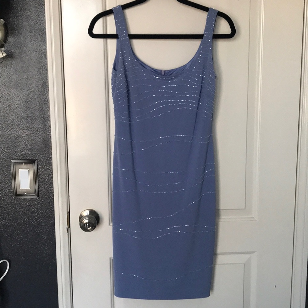 David Meister blue mini dress